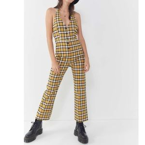 UO Nico Button- front Halter Jumpsuit